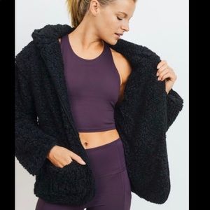 Mono B | Sherpa Fleece Hooded Jacket